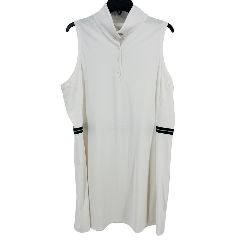 Under Armour Golf Dress Womens Plus Sz 2XL White Sleeveless Polo Athletic
